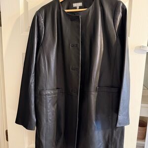 Neiman Marcus Black Leather Women's Jacket